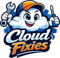 CloudFixies mascot logo